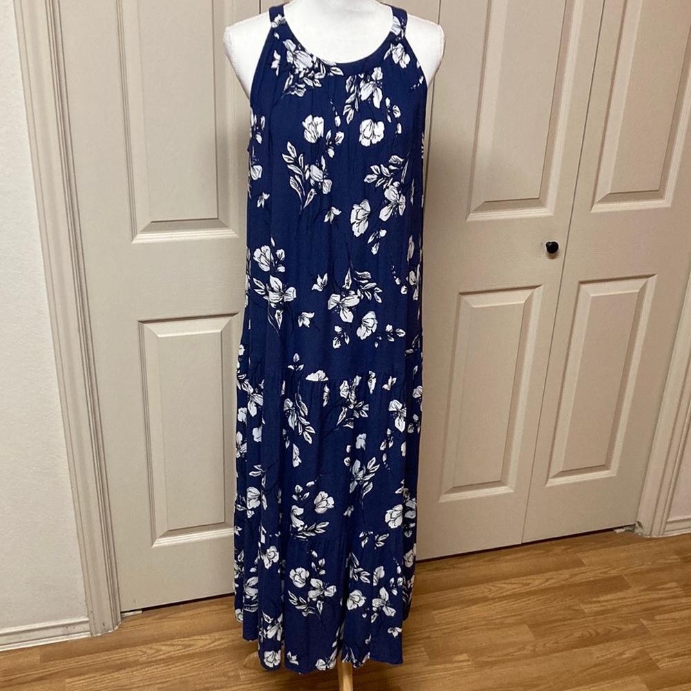 Ripe Pippa Peasant Floral Maxi Maternity Dress Sz L